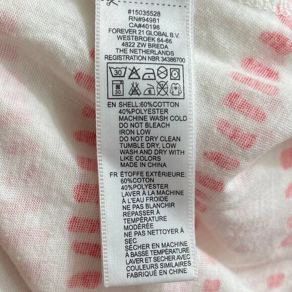 FOREVER 21 Pink White Paint Brush Striped Racerback Scoop Neck Tank - Picture 5 of 6